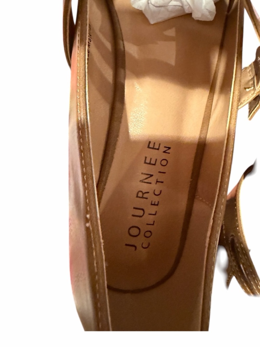 Journee Collection Tan MaryJanes with
Comfort Soles and Box - Picture 3 of 5